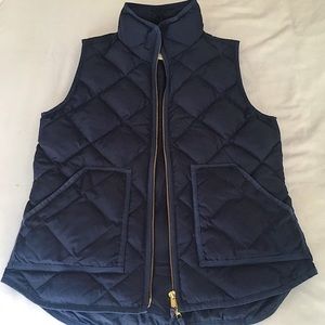 J. Crew Factory Navy Quilted Puffer Vest - XS